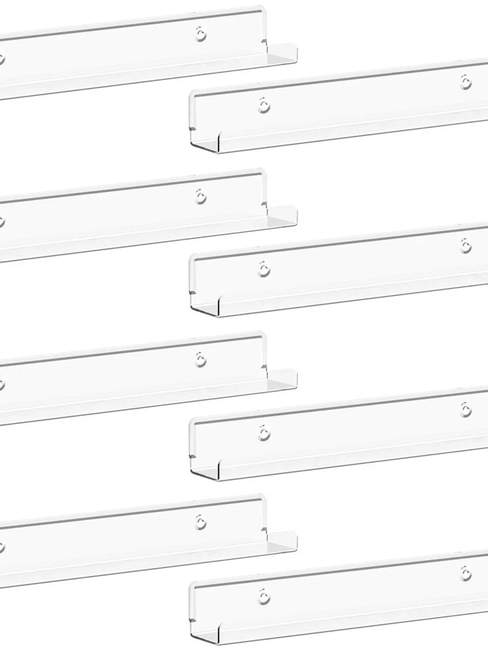 Clear Vinyl Shelves Set of 8 New in Box